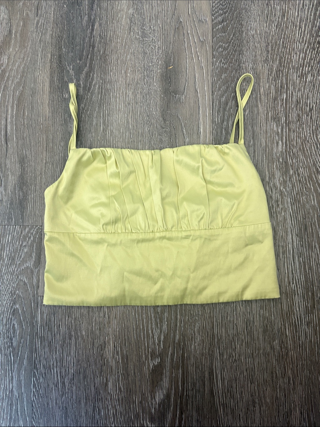 Glassons Lime Green SpaghettiStrap Crop Camisole